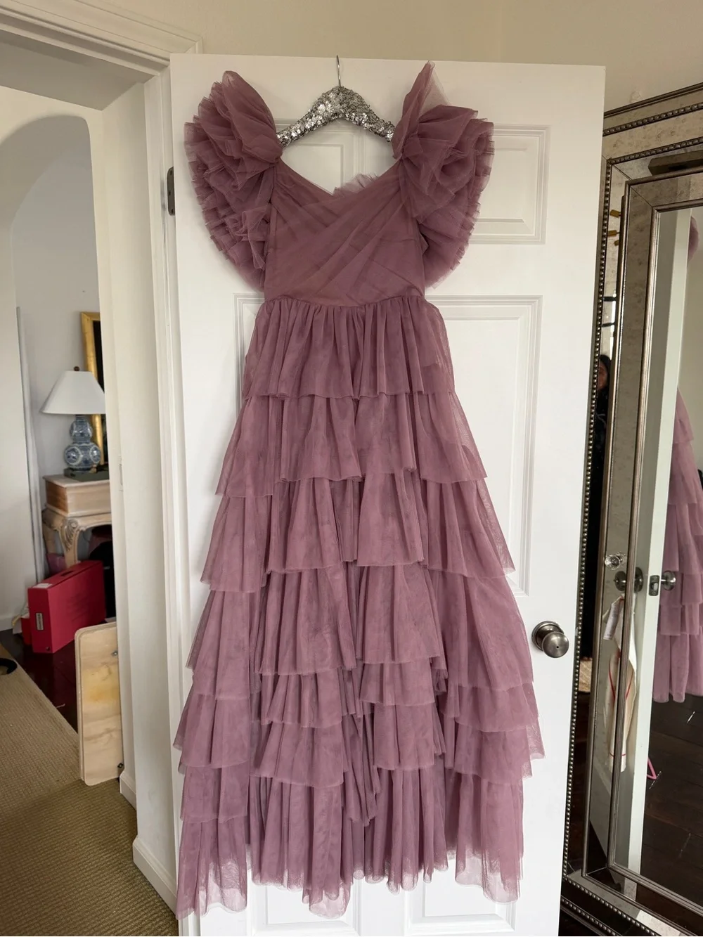 Joyfolie Impact Girls' Ruffled Tulle Dress in Orchid